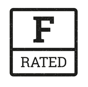 F rated logo-black
